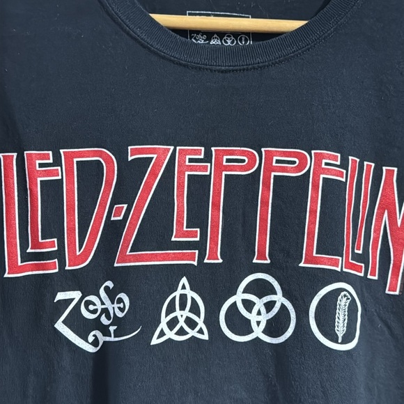 Led Zeppelin shirt tee shirt sleeve cotton 2XL Black Graphic T-Shirt - Picture 2 of 2